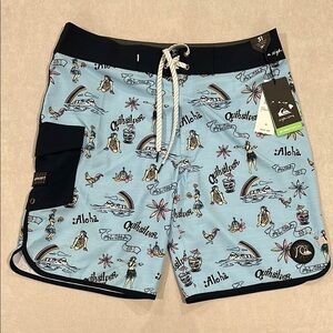 Quiksilver Men's Blue Swim Shorts